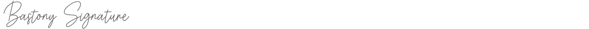 Sample characters Bastony Signature Font